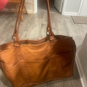 100% Columbian Leather Travel Tote Bag
